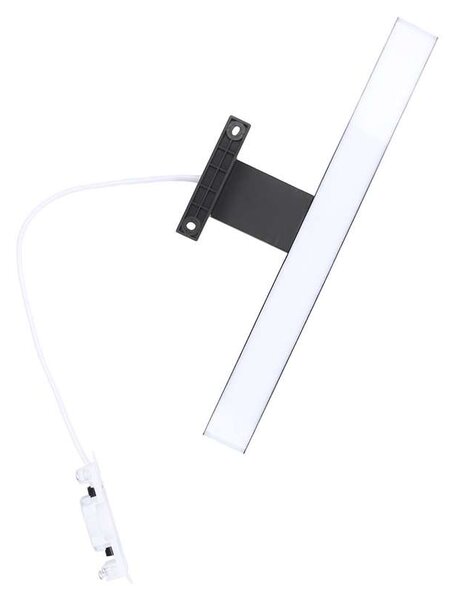 LED kúpeľňové osvetlenie 3v1 WO827, 40 cm, čierna