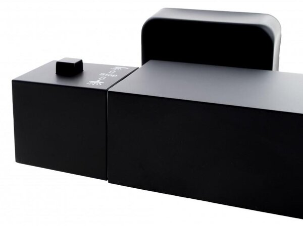Erga Therm, nástenná sprchová termostatická batéria 150mm, čierna matná, ERG-YKA-BW.GB-THERM-BLK