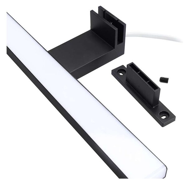 LED kúpeľňové osvetlenie 3v1 WO828, 60 cm, čierna