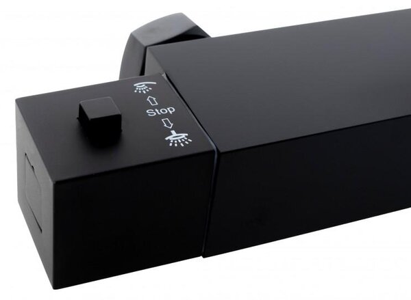 Erga Therm, nástenná sprchová termostatická batéria 150mm, čierna matná, ERG-YKA-BW.GB-THERM-BLK