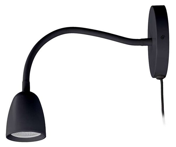 LED nástenná lampička WO54-B, čierna
