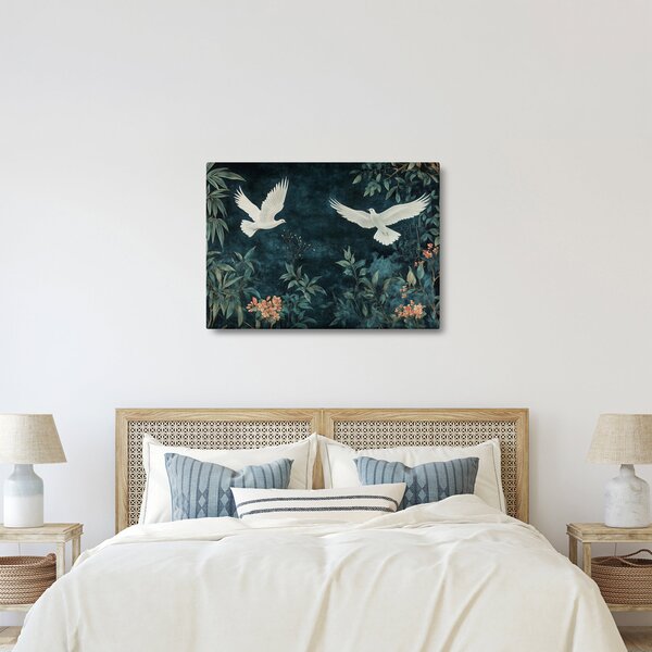 Obraz - Dve holubice (70x50 cm)