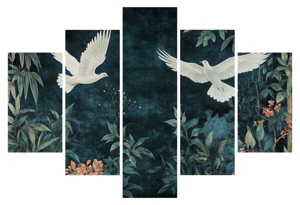 Obraz - Dve holubice (150x105 cm)