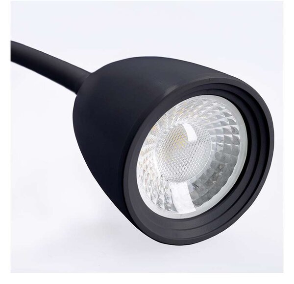 LED nástenná lampička WO54-B, čierna