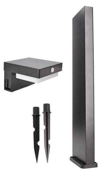 LED solárne svetlo WO7202 Palermo - stĺpik, čierna