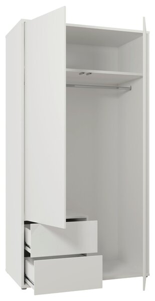 SKRIŇA S OTOČNÝMI DVERAMI, biela, 115/214/60 cm Carryhome - Skrine, Online Only