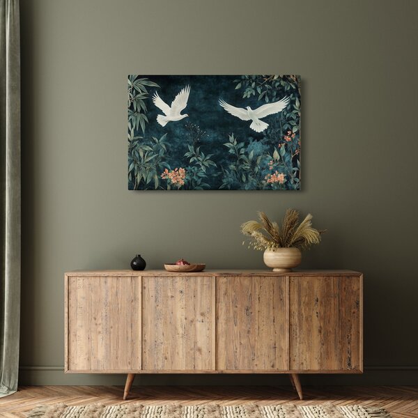 Obraz - Dve holubice (90x60 cm)