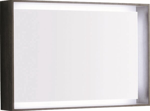 Geberit Citterio zrkadlo 88.4x58.4 cm odĺžnikový s osvetlením dreva 500.572.JJ.1