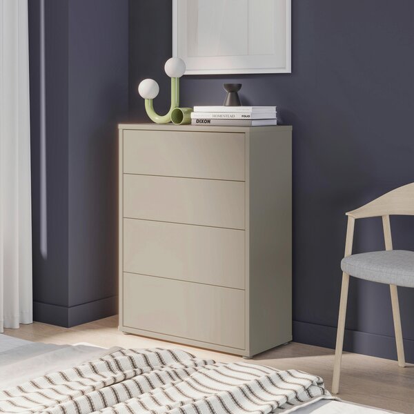 KOMODA, taupe, 75/99/35 cm Carryhome - Online Only spálne, Online Only
