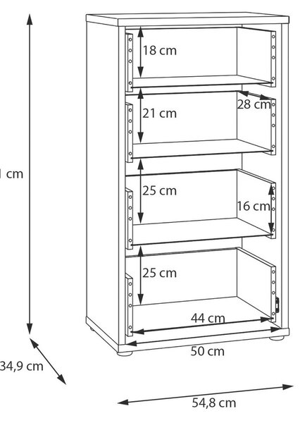 KOMODA, svetložltá, 55/99/35 cm Carryhome - Online Only spálne, Online Only