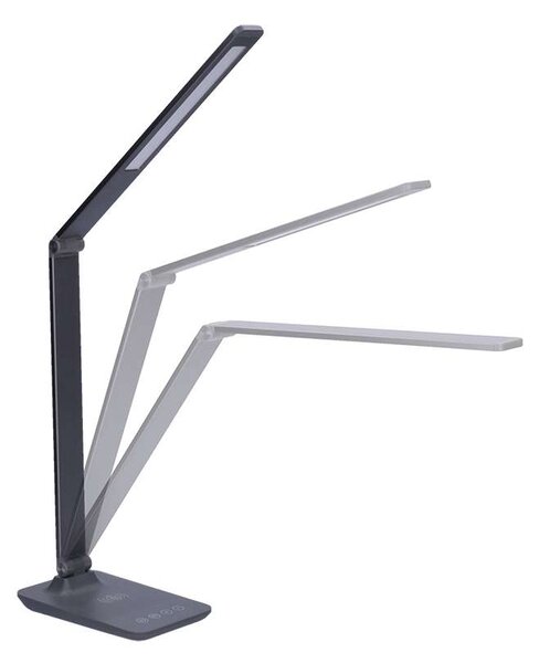 LED stolná lampička WO55-G s bezdrôtovým nabíjaním, sivá