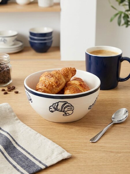 Sinsay - Keramická miska s motívom croissantov - biela