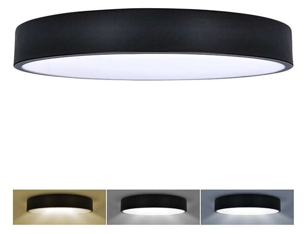 LED stropné svetlo Lecce nastaviteľné, 2900 lm - priemer 40 cm, čierna