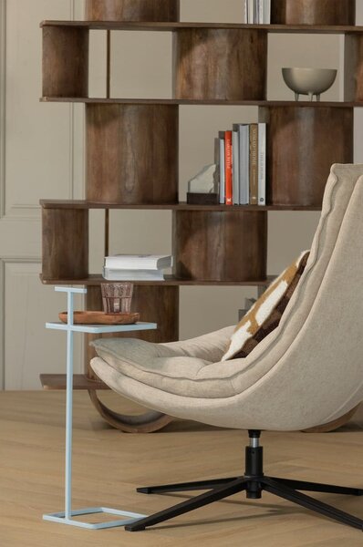 MUZZA Odkládací stolík STEOT 22 x 64 cm modrý