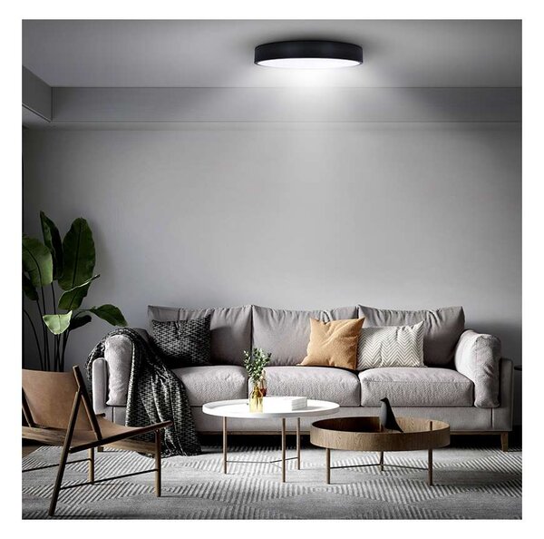 LED stropné svetlo Lecce nastaviteľné, 2900 lm - priemer 40 cm, čierna