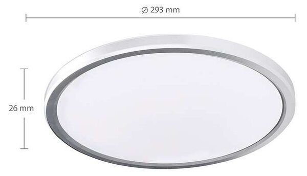 LED stropné svetlo odolné voči vlhkosti WO826 - priemer 30 cm, biela
