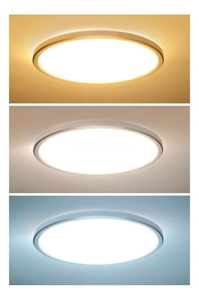 LED stropné svetlo odolné voči vlhkosti WO825 - priemer 22 cm, biela