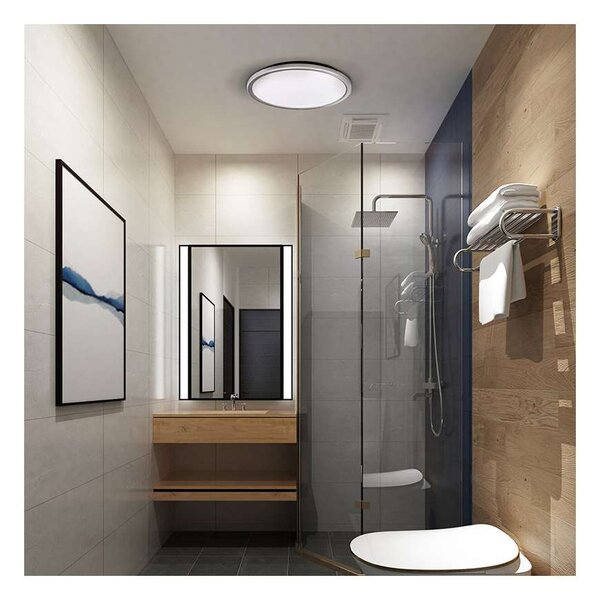 LED stropné svetlo odolné voči vlhkosti WO825 - priemer 22 cm, biela