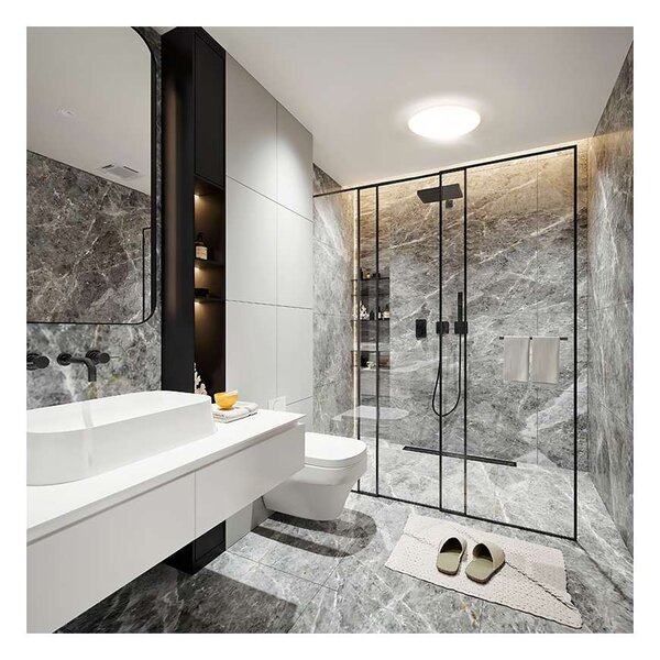 LED stropné svetlo odolné voči vlhkosti WO824 - priemer 38 cm, biela