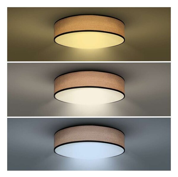 LED stropné svetlo s diaľkovým ovládaním Brownie nastaviteľné - priemer 40 cm, hnedá