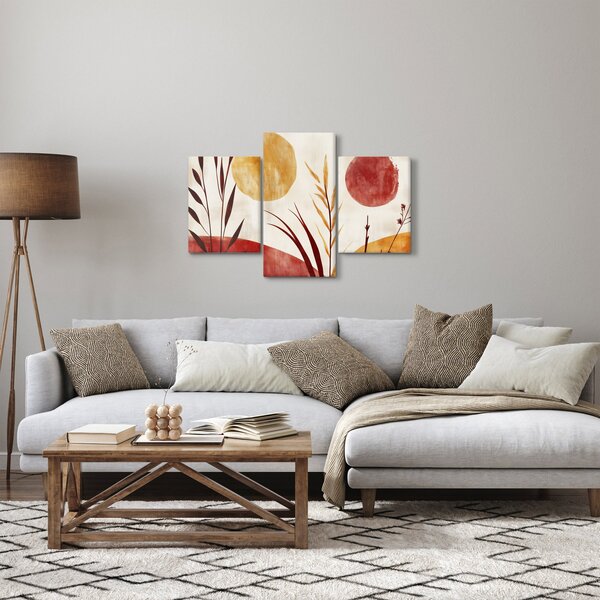 Obraz - Rastliny a kruhy (90x60 cm)