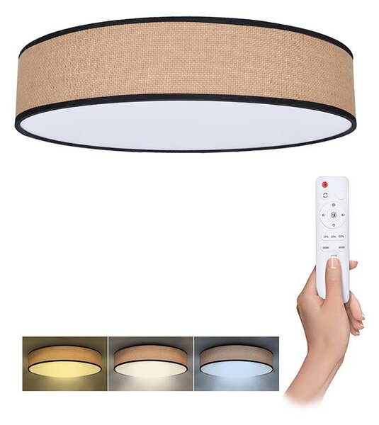 LED stropné svetlo s diaľkovým ovládaním Brownie nastaviteľné - priemer 40 cm, hnedá