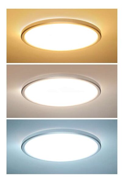 LED stropné svetlo odolné voči vlhkosti WO826 - priemer 30 cm, biela