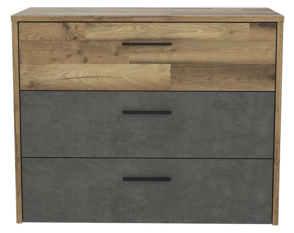 KOMODA, farba duba, tmavosivá, 100/80/42 cm Ti'me - Komody, Online Only