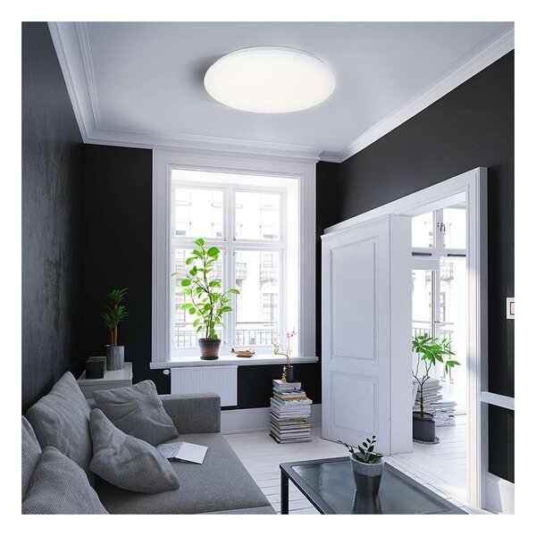 LED stropné svetlo Plain nastaviteľné - priemer 38 cm, biela