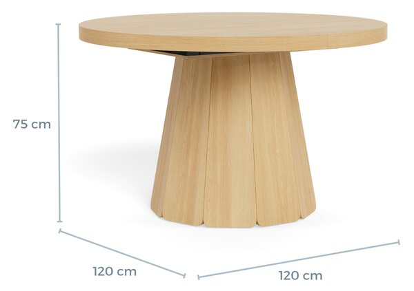 JEDÁLENSKÝ STÔL, farba duba, 120/75 cm MID.YOU - Stoly, Online Only