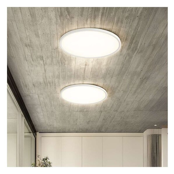 LED stropné svetlo s diaľkovým ovládaním Estela Low UGR - priemer 60 cm, biela