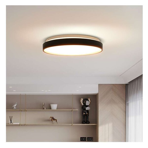LED stropné svetlo s diaľkovým ovládaním Cala nastaviteľné - priemer 38 cm, čierna
