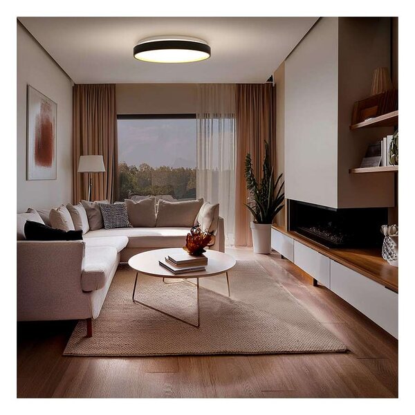 LED stropné svetlo s diaľkovým ovládaním Cala nastaviteľné - priemer 38 cm, čierna