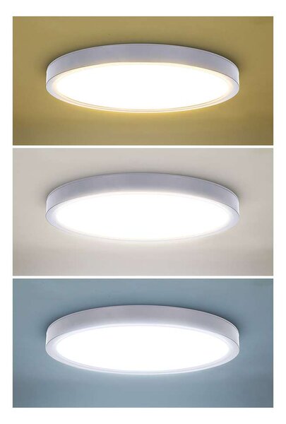 LED stropné svetlo s diaľkovým ovládaním Estela nastaviteľné - priemer 30 cm, biela