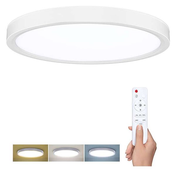 LED stropné svetlo s diaľkovým ovládaním Estela nastaviteľné - priemer 50 cm, biela