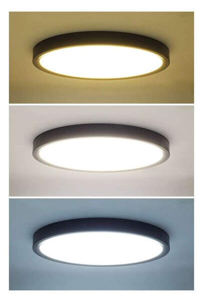 LED stropné svetlo s diaľkovým ovládaním Estela nastaviteľné - priemer 30 cm, čierna