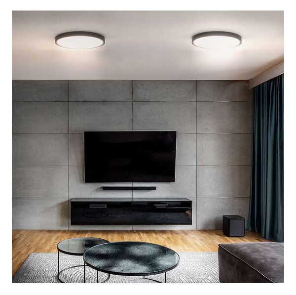 LED stropné svetlo s diaľkovým ovládaním Estela nastaviteľné - priemer 50 cm, čierna