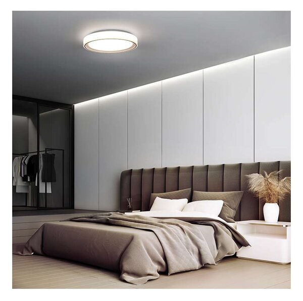 LED stropné svetlo s diaľkovým ovládaním Floco RGB - priemer 40 cm, biela