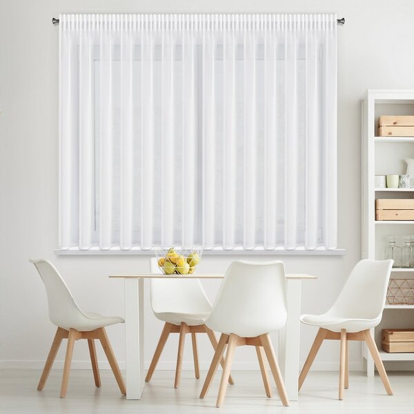 ZÁCLONA NA PÁSKE DALIA 350X150 CM BIELA