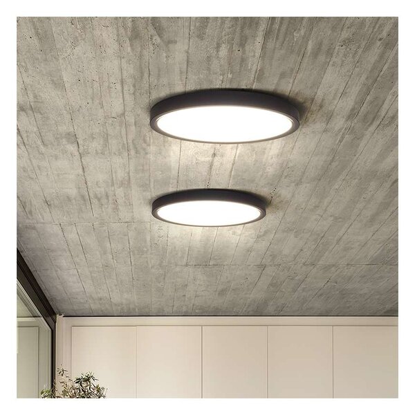 LED stropné svetlo s diaľkovým ovládaním Estela nastaviteľné - priemer 30 cm, čierna