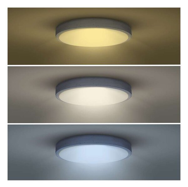 LED stropné svetlo s diaľkovým ovládaním Grey nastaviteľné - priemer 49 cm, sivá