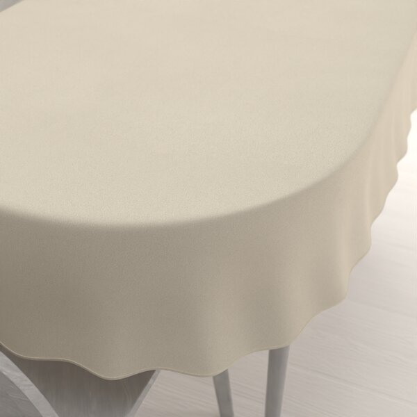 Biante Dekoračný oválny obrus BKU-121 Latte 120x140 cm