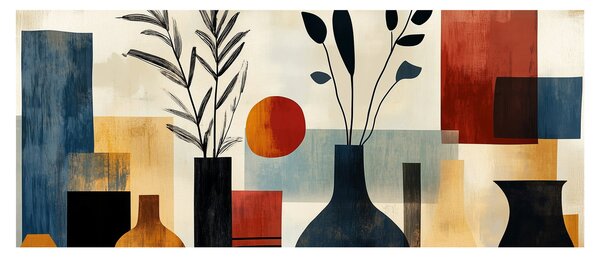 Obraz - Kubistické vázy (120x50 cm)