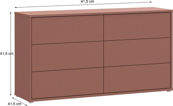 KOMODA, terakotová, 155/83/42 cm Carryhome - Online Only spálne, Online Only