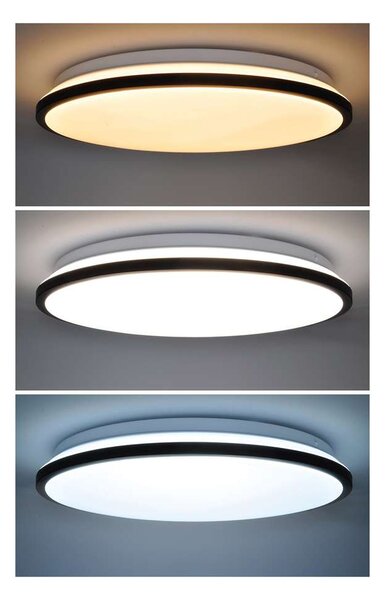 LED stropné svetlo s diaľkovým ovládaním Jamil nastaviteľné - priemer 40 cm, čierna