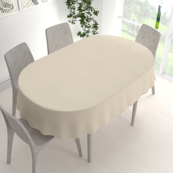 Biante Dekoračný oválny obrus BKU-121 Latte 120x140 cm