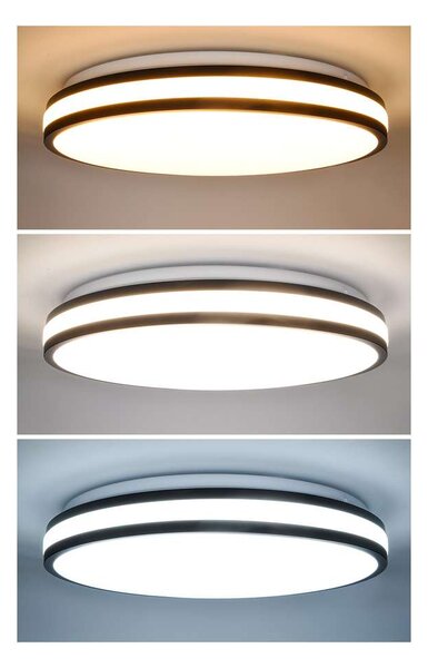 LED stropné svetlo s diaľkovým ovládaním Laskos nastaviteľné - priemer 39 cm, čierna