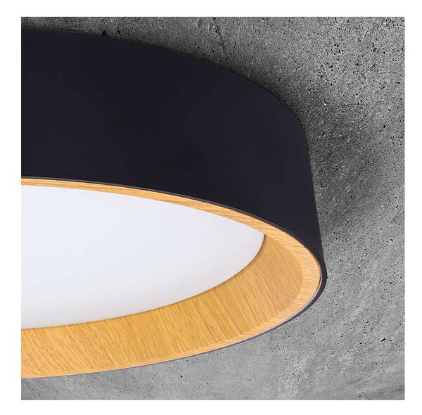 LED stropné svetlo s diaľkovým ovládaním Larios nastaviteľné - priemer 39 cm, čierna