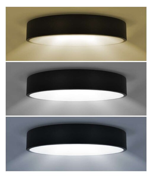 LED stropné svetlo s diaľkovým ovládaním Lecce nastaviteľné, 2300 lm - priemer 30 cm, čierna