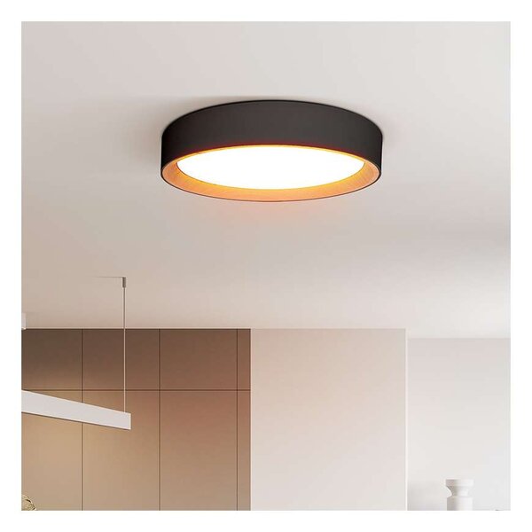 LED stropné svetlo s diaľkovým ovládaním Larios nastaviteľné - priemer 39 cm, čierna